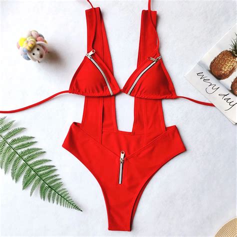 Factory Stock New Two Piece Bib Swimsuit Swimwear Zipper Bikini