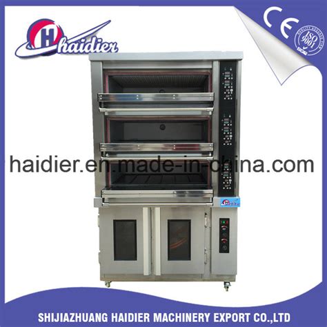 Three Compartment Gas Deck Oven With Proofer For Bread Baking China