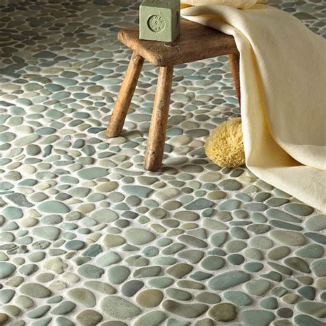 Peppermint pebble mosaic tiles | Mandarin Stone | ESI Interior Design