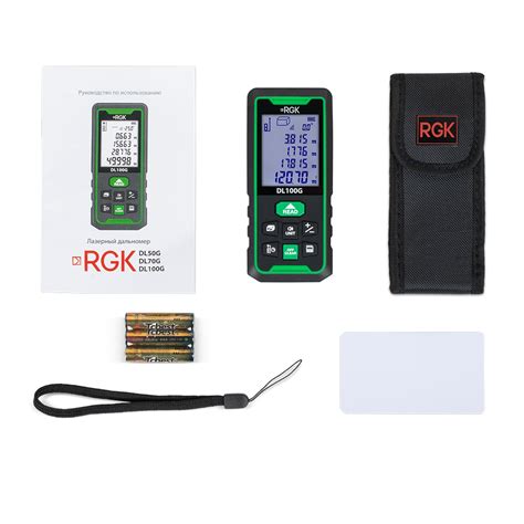 Лазерный дальномер RGK DL100G - зеленый луч | Лазерные рулетки по ...