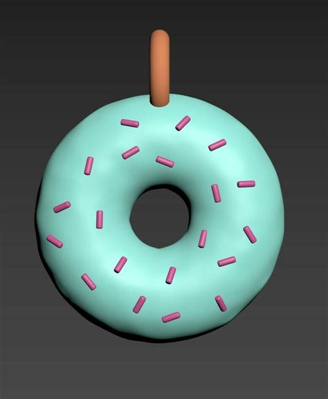 Stl File Donut Medal Keychain Or Earrings 🏅・3d Printing Model To