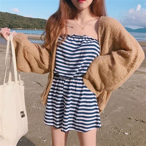 Bikini Cover Up Kimono Beach Loose Sunscreen Knitted Cardigan Women Shopee Philippines