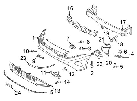 2022 Kia Forte 2 0L CVT Bumper Trim Upper 2022 24 863A7M7500 KIA