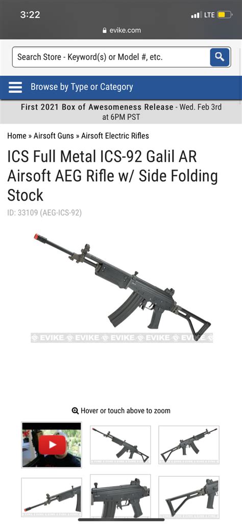 SOLD WTB ICS Galil HopUp Airsoft