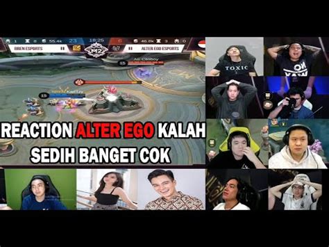 Reaction Streamer Youtuber Gaming Alter Ego Vs Bren Esports Match