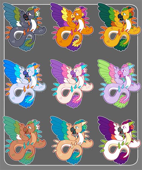 Amphithere Dragon Adopts Open 4 Usd By Z0mbutt On Deviantart