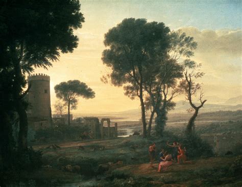 Landscape with castle - Claude Lorrain (1600-1682), Champagne, France ...