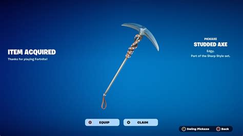 STUDDED AXE PICKAXE RETURN RELEASE DATE IN FORTNITE ITEM SHOP 2024