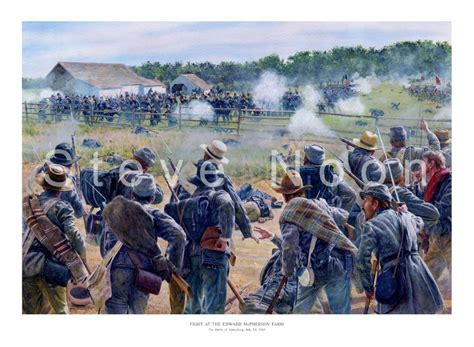 STEVE NOON Fight At The Edward McPherson Farm Gettysburg 1st July 1863