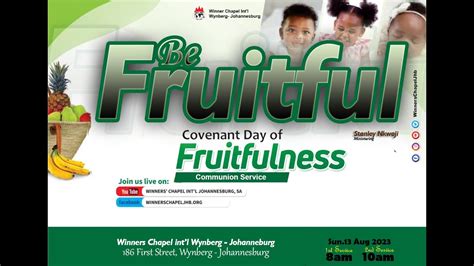 Covenant Day Of Fruitfulness August Youtube