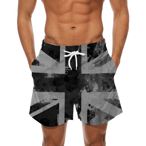 Pzocapte 4th July Swimming Trunks Board Mens Bathing Suits 9 Inch Flag