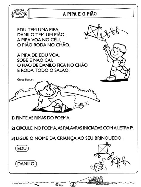 Ed infantil 1º ano Atividades super divertidas literacia nº 7