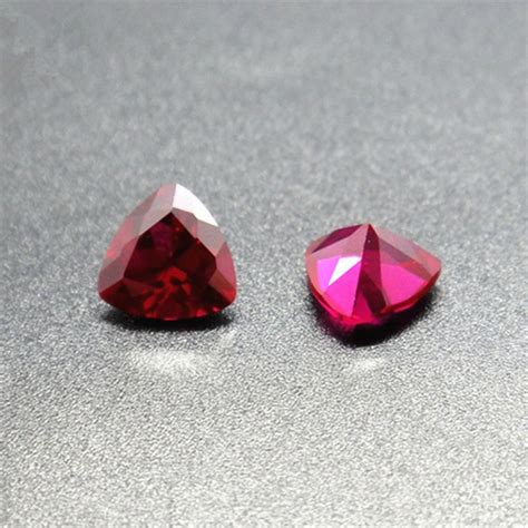 Ruby Trillion Faceted Gemstone Trilliant Cut Blood Red Ruby Etsy