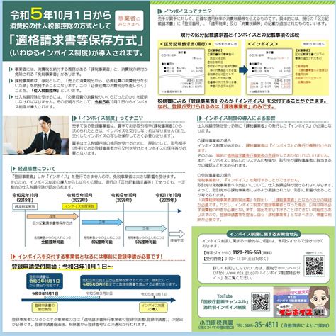 令和5年10月「適格請求書等保存方式」インボイス制度が導入されます （公社）小田原青色申告会