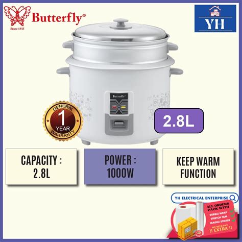 Butterfly L W With Steamer Tray Keep Warm Function Electric