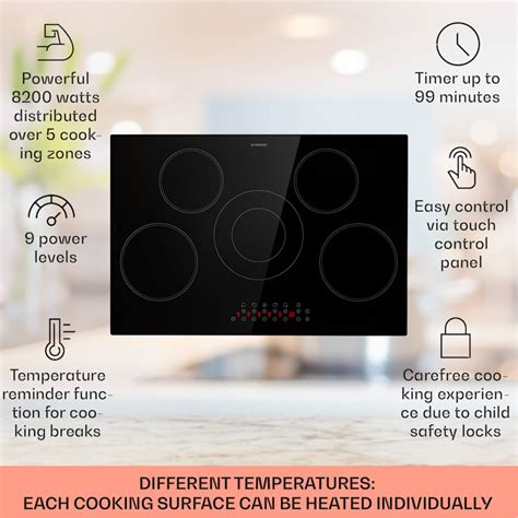 Virtuosa 5 Ceramic Hob Self Sufficient 77 Cm 5 Zones 8200 Watts