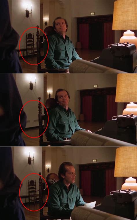 The Shining (1980): During this tense scene, we can see a red circle in the background. This is ...