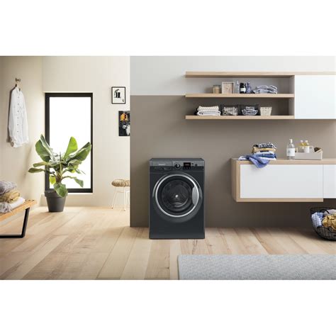 Hotpoint Anti Stain 8kg 1400rpm Washing Machine Black Nswm845cbsukn