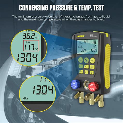 Digitale Monteurhilfe Klimaanlagen Manometer Vakuum Lecktester 89