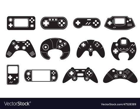 Video Game Controllers Set Royalty Free Vector Image