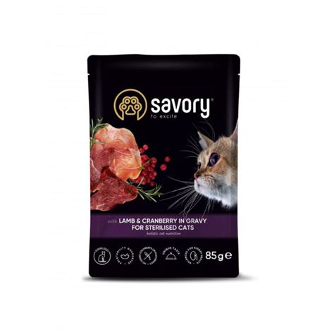 Вологий корм для котів Savory Вологий корм для стерилізованих котів ...