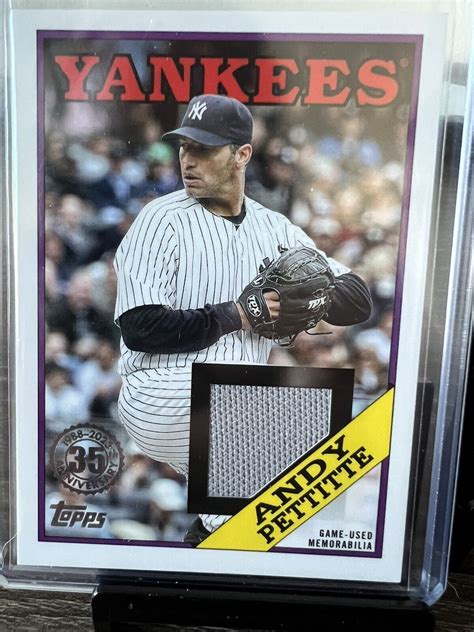 Andy Pettitte 2023 Topps Series 1 1988 Throwback Relics GU Yankees 88R