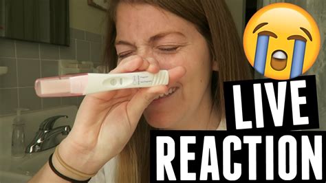 Live Pregnancy Test Reaction Finding Out I M Pregnant Youtube