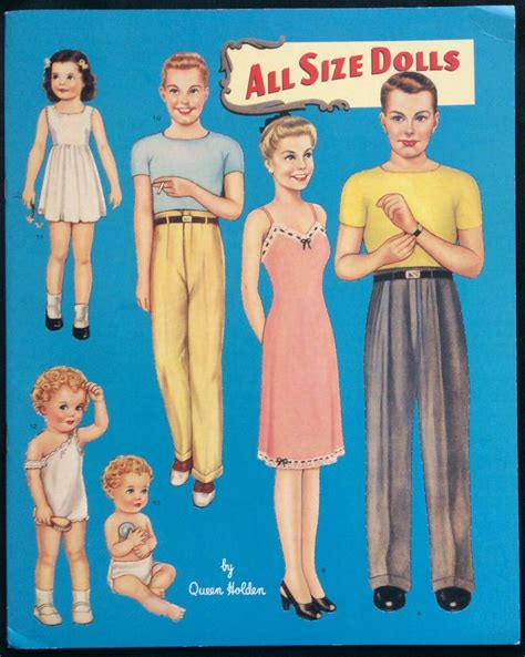 All Size Dolls Paper Doll Book By Queen Holden Repro Of 1945 Bk Uncut