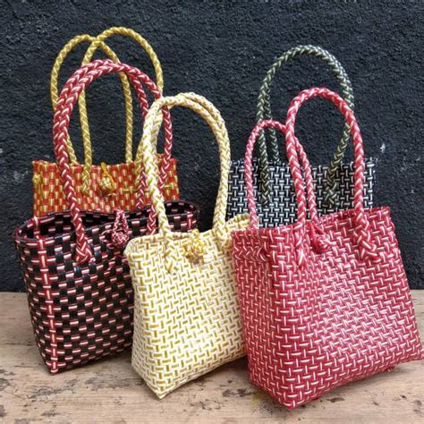 Tas Jali Jali Tas Belanja Anyaman Plastik Ukuran Small S Jali Bag