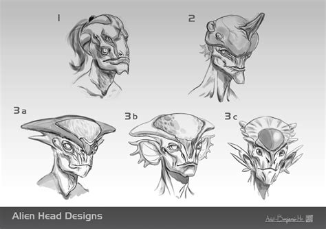 Bendragon Art Massively Effective Alien Head Designs