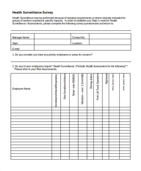 Free 9 Sample Survey Form Examples In Pdf Ms Word Excel