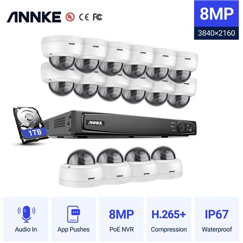 ANNKE 4K Ultra HD PoE Network Video Security System 16CH 4K H 265