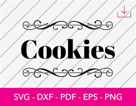 Cookies Label Svg Cookies Logo Svg Cookies Svg Kitchen Svg Etsy México