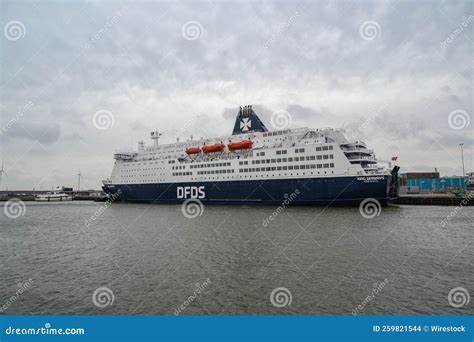 DFDS Ferry Moored in the Port of IJmuiden, Netherlands Editorial Stock Image - Image of ijmuiden ...