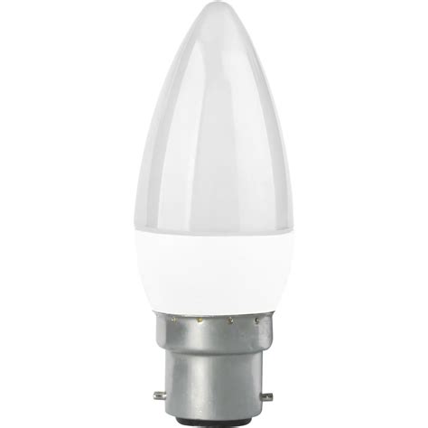 Wilko 2 Pack Bayonet B22 BC LED 5W 300 Lumens Dimmable Coated Candle