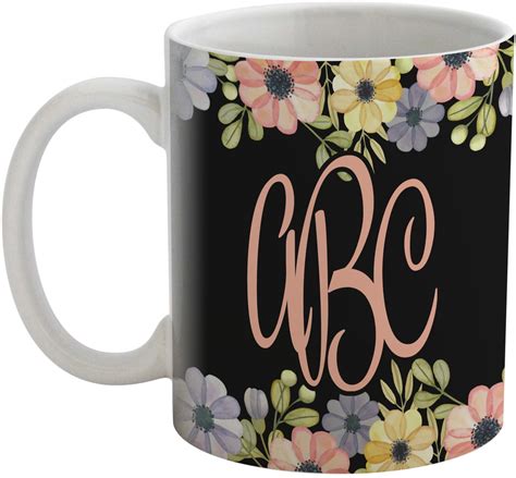 Boho Floral Coffee Mug Personalized YouCustomizeIt