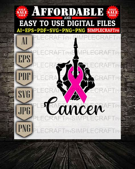 Fuck Cancer Svg Breast Cancer Svg Cancer Survivor Svg Cancer Ribbon