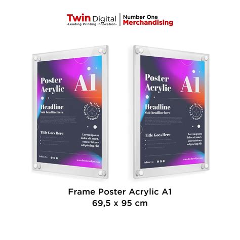 Jual Twindigital Frame Akrilik Display Poster Acrylic A1 Poster