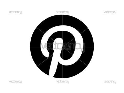 black pinterest logo svg cricut  vectorency