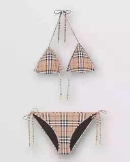 Komplet bikini w kratę Burberry Moliera2