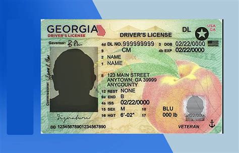 Georgia Drivers License Psd Template V2 Download Photoshop File