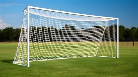 Premium Photo Soccer Goal Or Football Goal In The Middle Of The Field