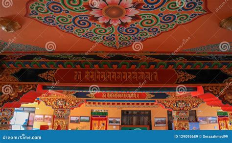 Ceiling of Namo Buddha Monastery in Nepal Editorial Stock Image - Image ...