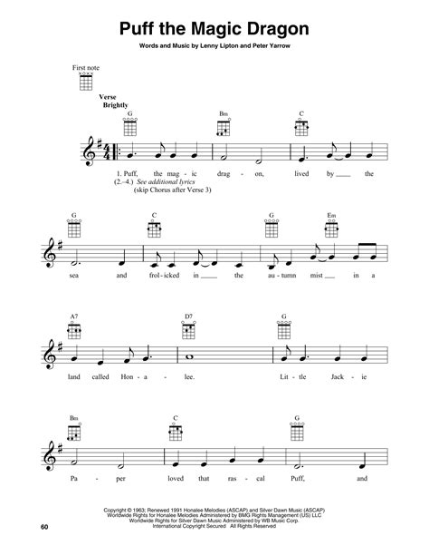 Guitar Chords For Puff The Magic Dragon