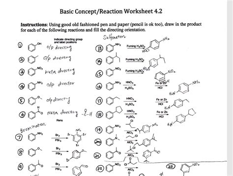 Solved Basic Concept Reaction Worksheet 4 2 Instructions Chegg