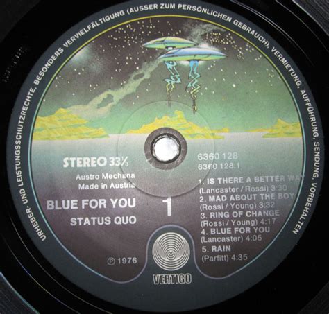 Status Quo Blue For You 1976 Vinyl Discogs