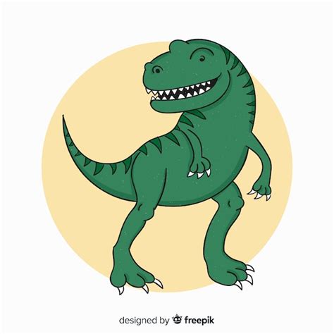 Premium Vector Hand Drawn T Rex Background