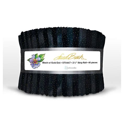 Laurel Burch Basics Strip Roll Jelly Roll In Black Etsy