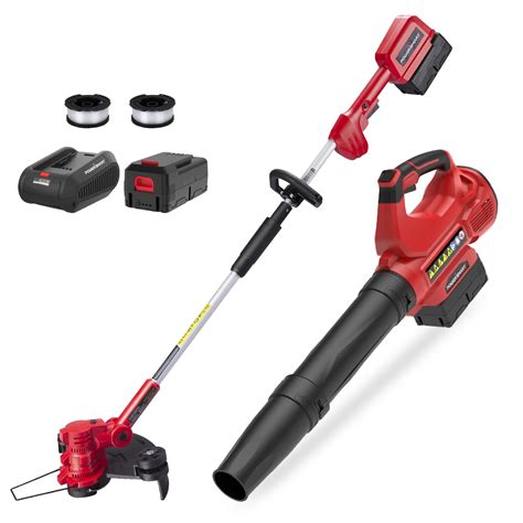 Powersmart 40v Lithium Ion Cordless String Trimmer Edger And Blower Combo Kit 7lb Ps76500c