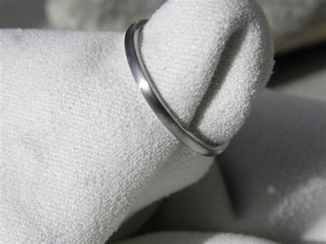 Brushed Titanium Ring Stackable Ring 15mm Wedding Band Etsy